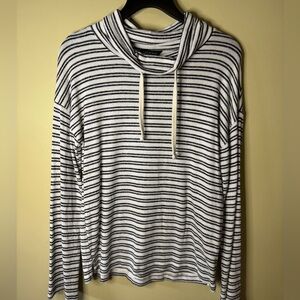 XS Lucky Brand cowl neck striped lightweight sweater